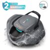 AIPER SG 800B Cordless Robotic Pool Vacuum - Automatic Pool Vacuum for Flat Above Ground Pools up to 860 sq. ft. Gray