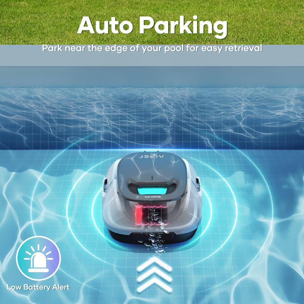 AIPER Scuba 800 Cordless Robotic Pool Vacuum for Flat Above-Ground Pools Up to 860 sq. ft.1