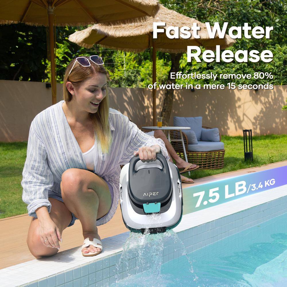 AIPER Scuba 800 Cordless Robotic Pool Vacuum for Flat Above-Ground Pools Up to 860 sq. ft.4