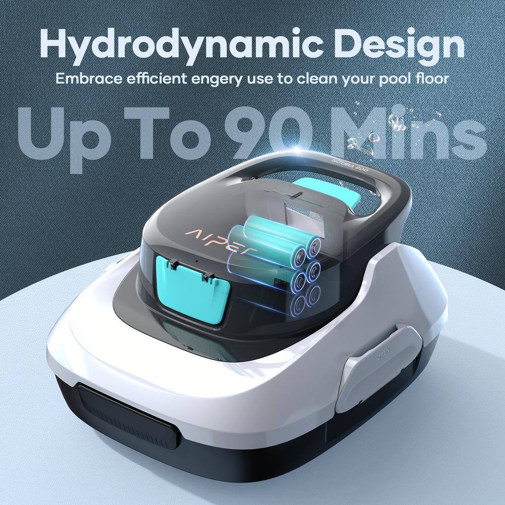 AIPER Scuba 800 Cordless Robotic Pool Vacuum for Flat Above-Ground Pools Up to 860 sq. ft.7