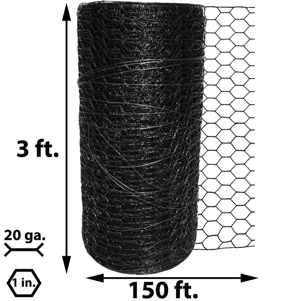 Acorn International PNVC136150 1 in. x 3 ft. x 150 ft. Vinyl Coated Poultry Netting2