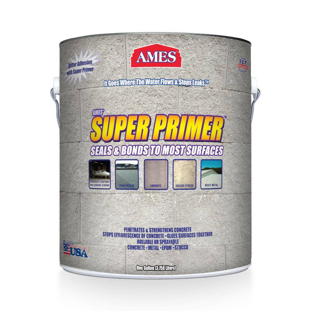 Ames SP1 Super Primer 1 gal. Acrylic Clear Interior Exterior Adhesive Primer Ames SP1 Super Primer 1 gal. Acrylic Clear Interior/Exterior Adhesive Primer