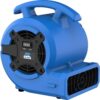 B-Air BA-VP-15-BL 1/8 HP Air Mover Carpet Dryer Floor Blower Fan for Home Use in Blue