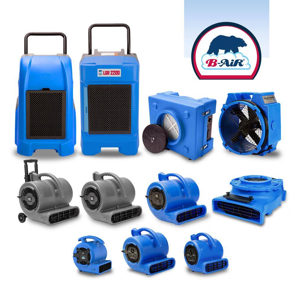 B-Air BA-VP-15-BL 1 8 HP Air Mover Carpet Dryer Floor Blower Fan for Home Use in Blue12