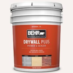 BEHR 07305 5 Gal. White Acrylic Interior Drywall Plus Primer and Sealer