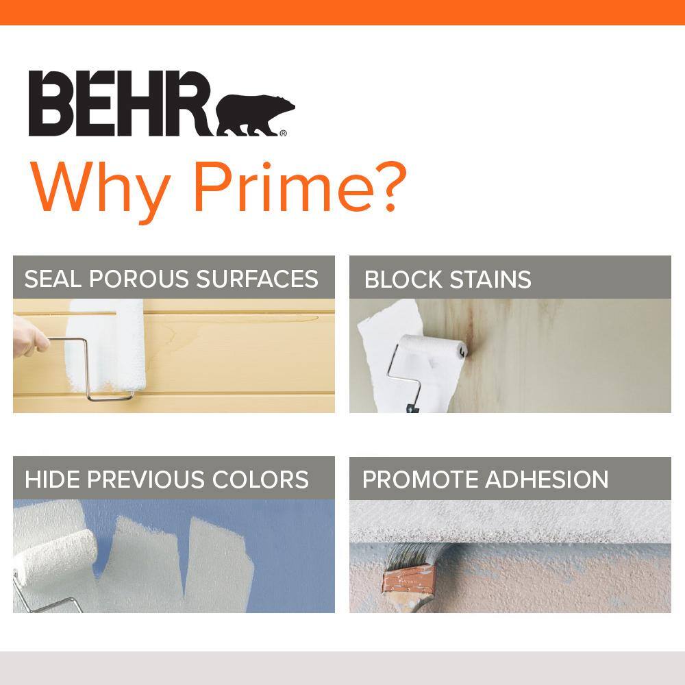 BEHR 07305 5 Gal. White Acrylic Interior Drywall Plus Primer and Sealer1