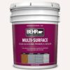BEHR 43605 5 Gal. White Acrylic Interior/Exterior Multi-Surface Stain-Blocking Primer and Sealer