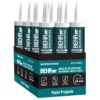 BEHR BC1011CS Multi-Purpose 10.1 fl. oz. White Siliconized Acrylic Latex Caulk (12-pack)