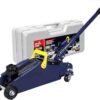 BIG RED AT82012U Torin Hydraulic Trolley Service/Floor Jack with Blow Mold Carrying Storage Case, 2 Ton (4,000 lb) Capacity, Blue