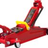 BIG RED TAM825051 Torin Hydraulic Low Profile Trolley Service/Floor Jack with Single Piston Quick Lift Pump, 2.5 Ton (5,000 lb) Capacity, Red