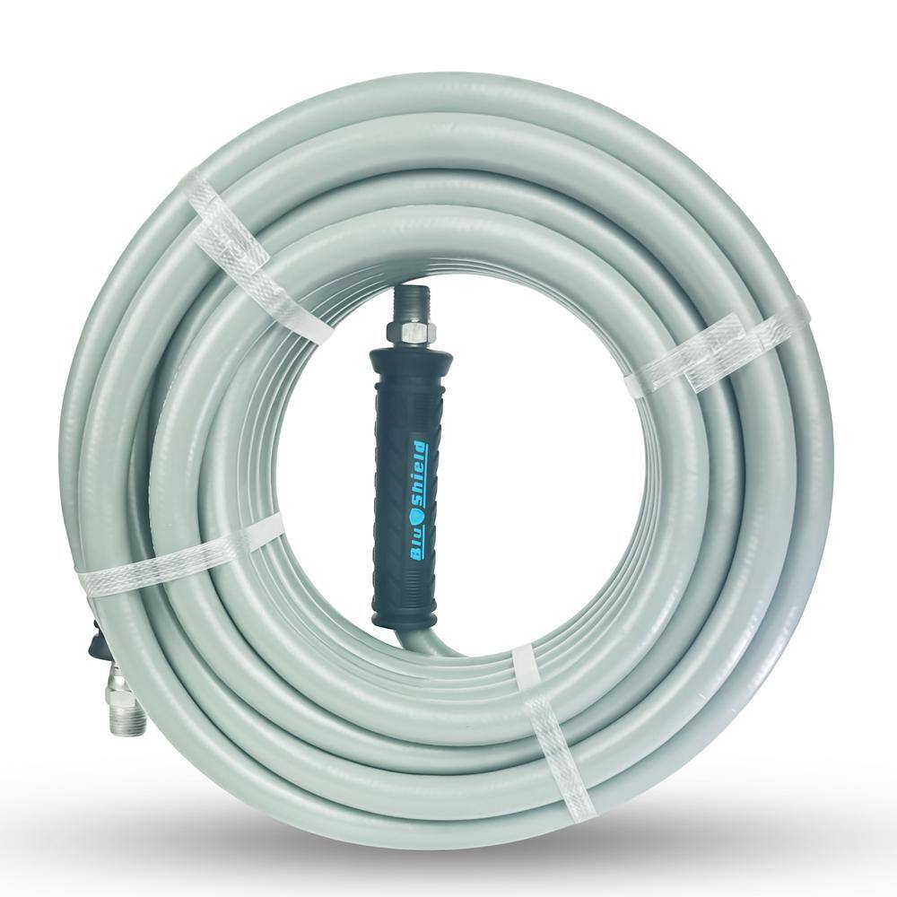 BLU SHIELD PW3850-NM 3 8 in. x 50 ft. 4100 PSI Rubber Pressure Washer Hose, Non-Marking for Hot Cold Water4