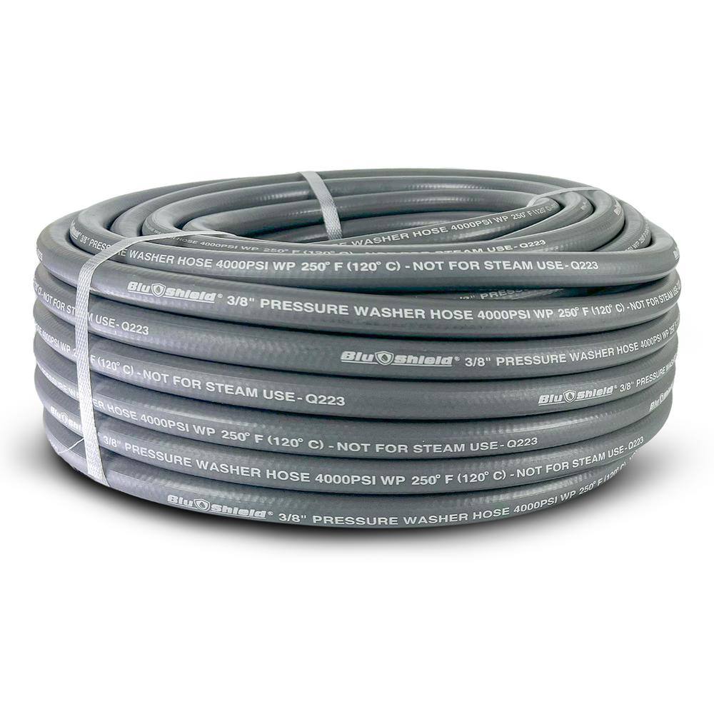 BLU SHIELD PWSW38100 3 8 in. x 100 ft. 4000 PSI Rubber Pressure Washer Hose, Non-Marking6