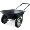 Best Choice Products SKY7889 5 cu. ft. Black Plastic Wheelbarrow with Padded Handles