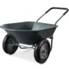 Best Choice Products SKY7891 5 cu. ft. Dark Gray Plastic Wheelbarrow with Padded Handles