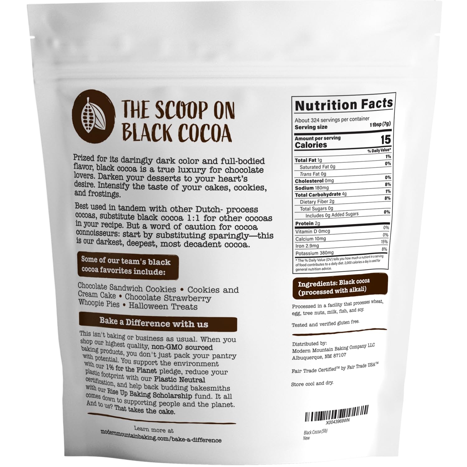 Black Cocoa Powder (5 lb) Bake the Darkest Chocolate Baked Goods, Achieve Rich Chocolate Flavor1