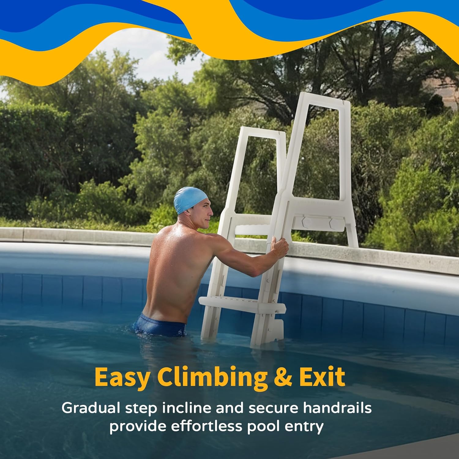 Blue Wave NE1175 Heavy Duty In-Pool Ladder - White11