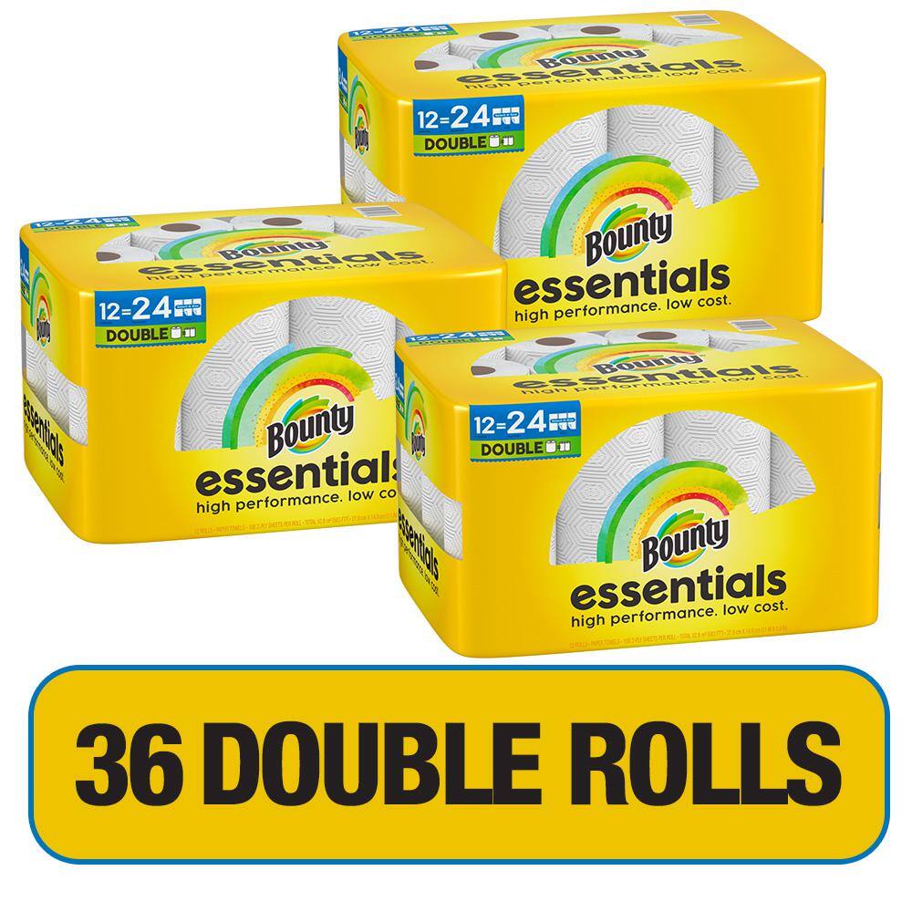 Bounty Essentials Select-A-Size White Paper Towel Roll (36 Double Rolls) Bounty Essentials Select-A-Size White Paper Towel Roll (36 Double Rolls)