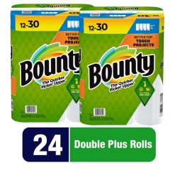Bounty Select-A-Size Paper Towels, White (24 Double Plus Rolls)