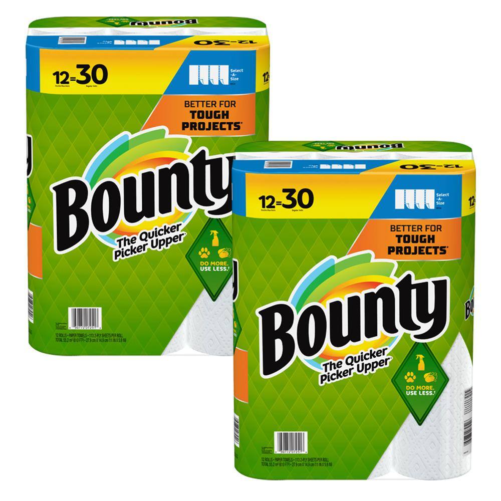 Bounty Select-A-Size Paper Towels, White (24 Double Plus Rolls)11