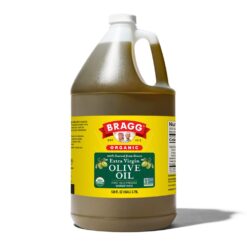 Bragg Organic Extra Virgin Olive Oil – Made with Greek Koroneiki Olives – Cold Pressed EVOO for Marinades & Vinaigrettes – USDA Certified, Non-GMO, Kosher (128 Ounce)