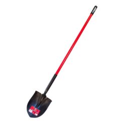 Bully Tools 62515 49.25 in. Fiberglass Long Handle 14-Gauge Steel Round Point Shovel