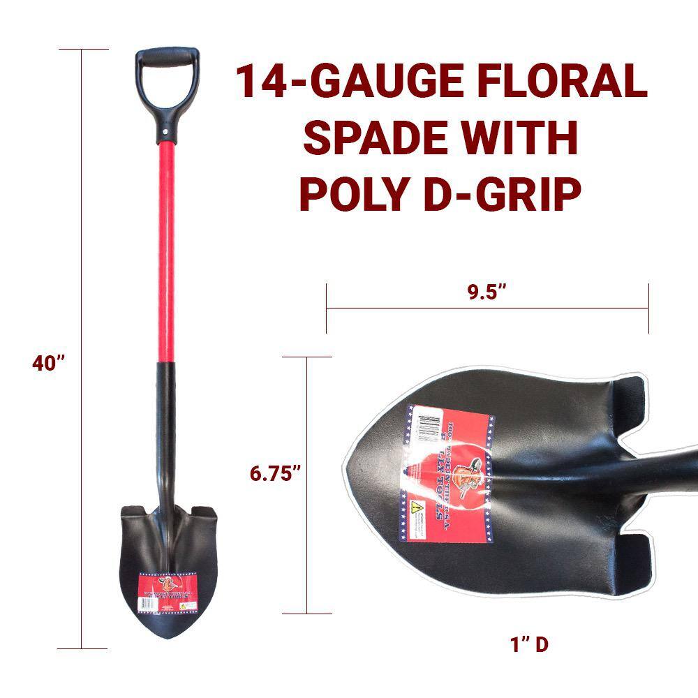 Bully Tools 92711 14-Gauge Floral Spade with Fiberglass D-Grip Handle7