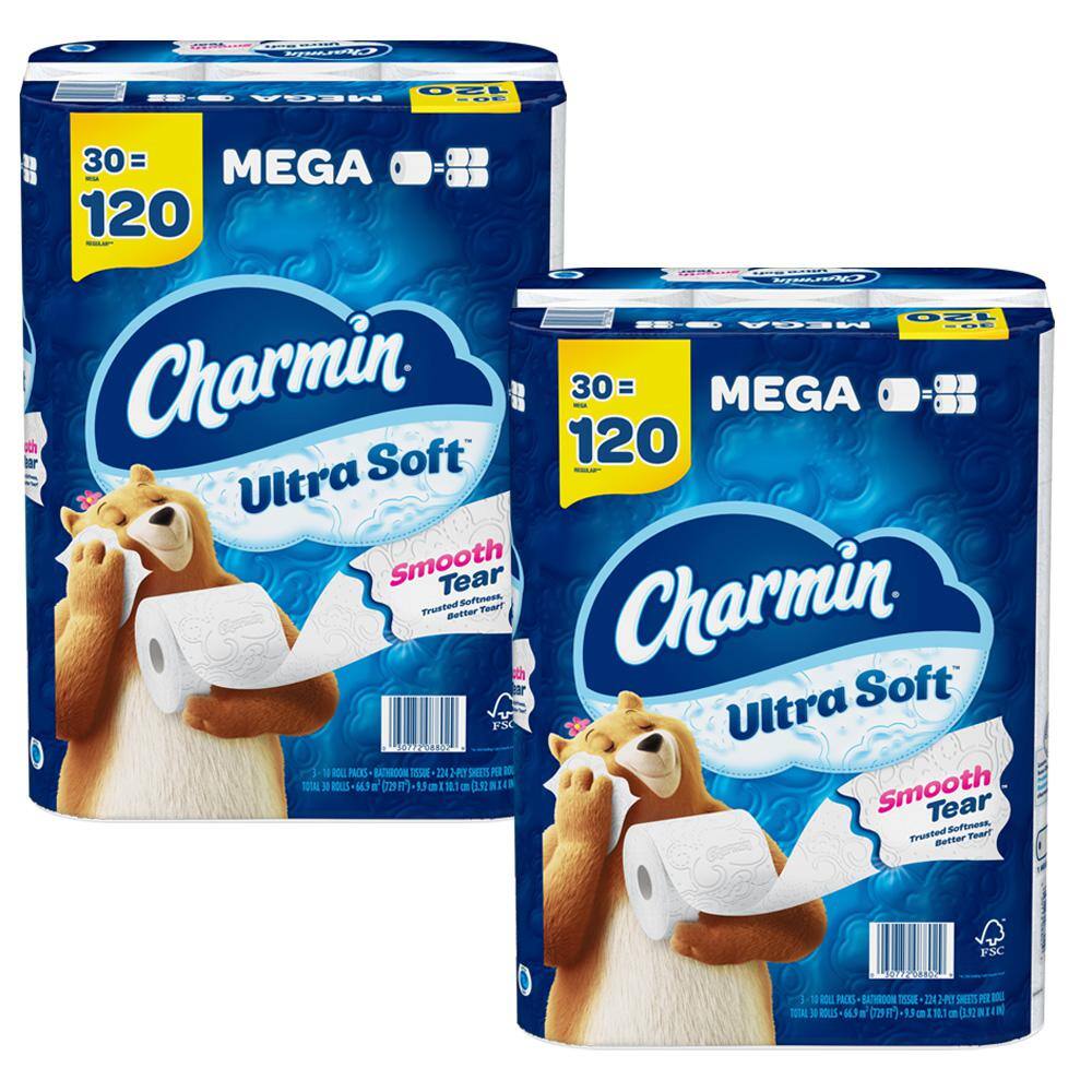 Charmin Ultra-Soft Smooth Tear Toilet Paper (60 Mega Rolls)0