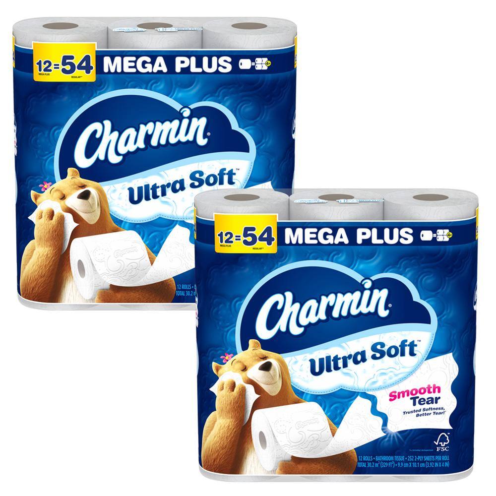 Charmin Ultra-Soft Smooth Tear Toilet Paper Rolls (24 Mega Plus Rolls)13