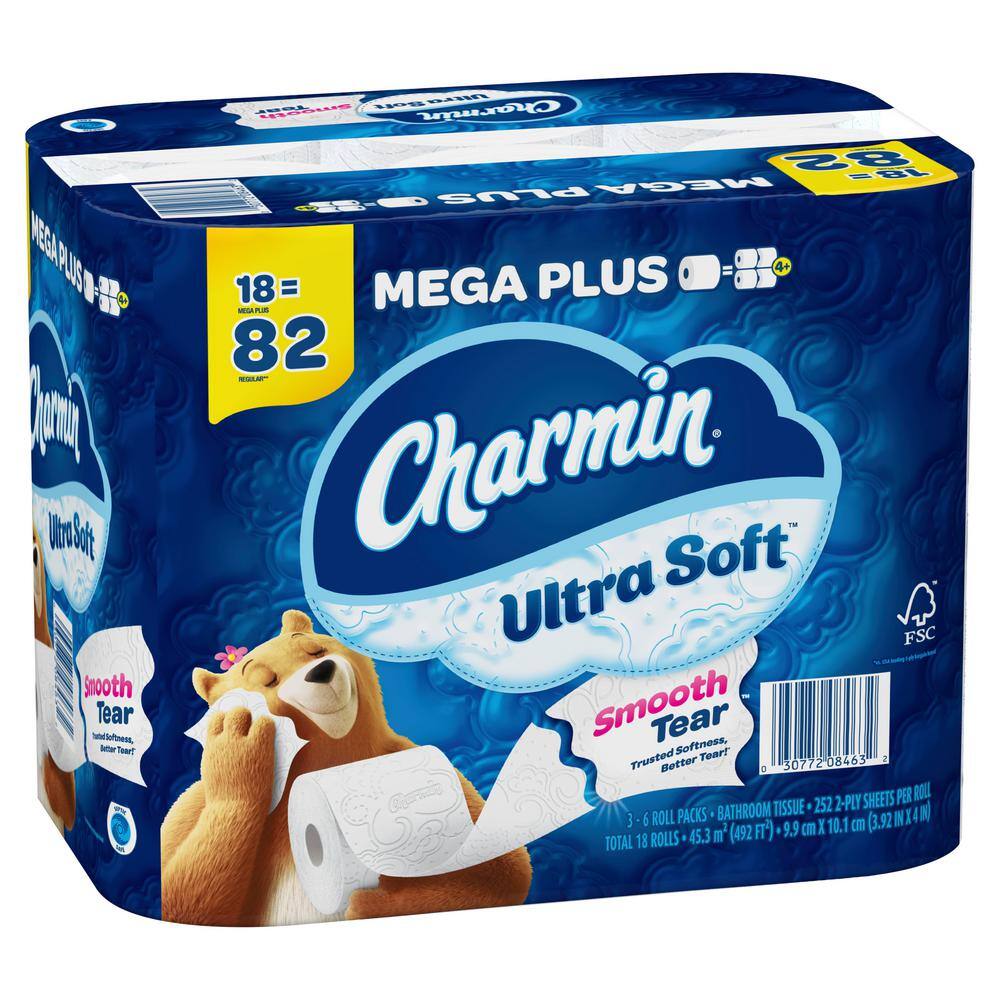 Charmin Ultra-Soft Smooth Tear Toilet Paper Rolls (36 Mega Plus Rolls)8