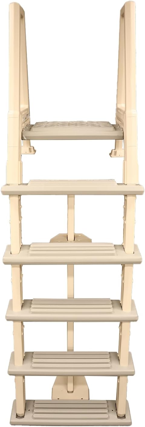 Confer Plastics 6000X Heavy Duty Above Ground in-Pool Swimming Ladder for Decks Adjustable from 42IN to 56IN HIGH6