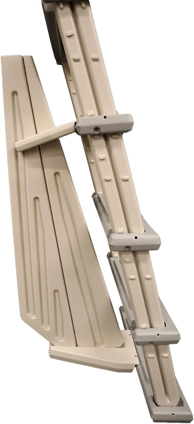 Confer Plastics 6000X Heavy Duty Above Ground in-Pool Swimming Ladder for Decks Adjustable from 42IN to 56IN HIGH9