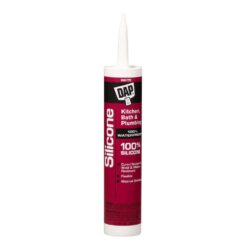 DAP 7079808640 Silicone 9.8 oz. White Kitchen and Bath Silicone Caulk (12-Pack)