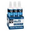 DAP 7079808641 Silicone 9.8 oz. Clear Exterior/Interior Window, Door and Siding Sealant (12-Pack)