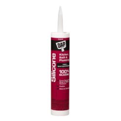 DAP 7079808648 Silicone 9.8 oz. Clear Kitchen and Bath Silicone Caulk (12-Pack)