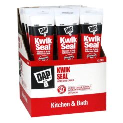 DAP 7079818008 Kwik Seal 5.5 oz. Clear Kitchen and Bath Adhesive Caulk (12-Pack)