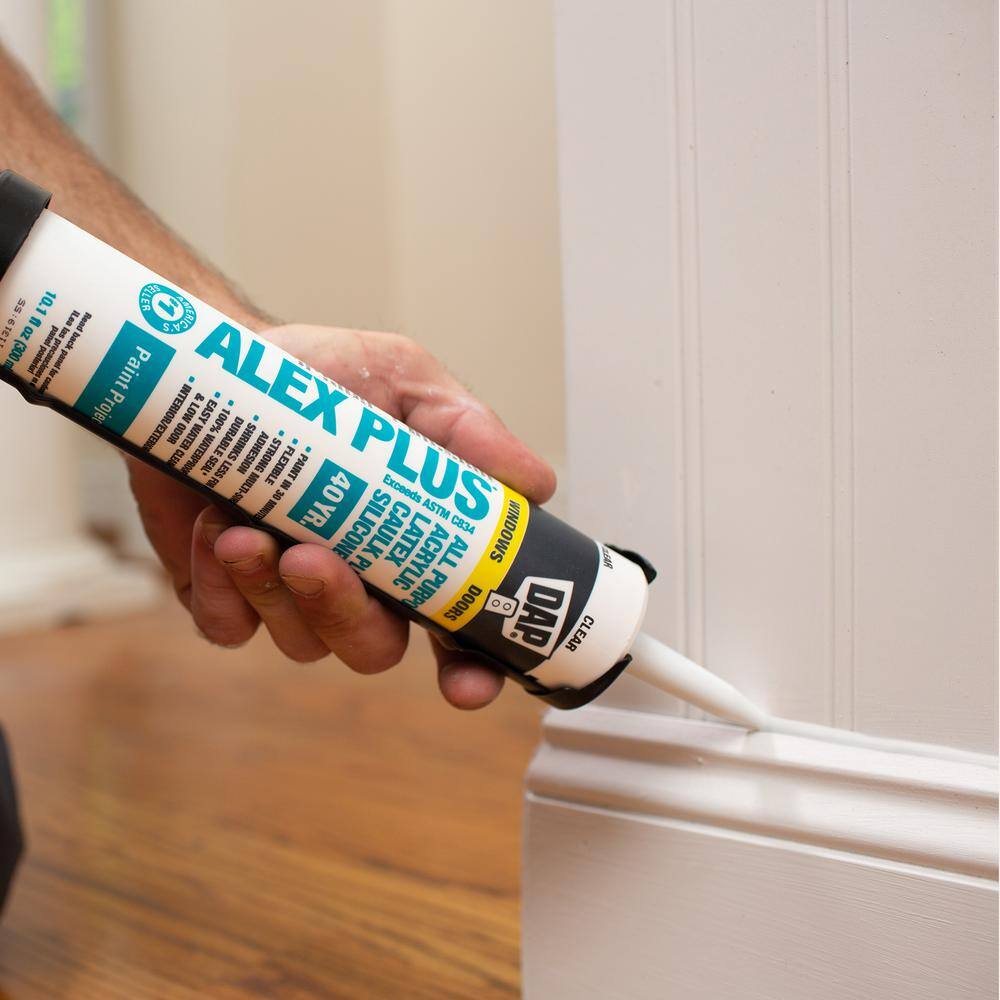 DAP 7079818103 Alex Plus 10.1 oz. White Acrylic Latex Caulk Plus Silicone (30-Pack)11