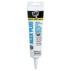 DAP 7079818128 Alex Plus 5.5 oz. White Acrylic Latex Caulk Plus Silicone (12-Pack)