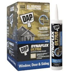 DAP 7079818211 Dynaflex Ultra 10.1 oz. White Advanced Exterior Window, Door, and Siding Sealant (12-Pack)