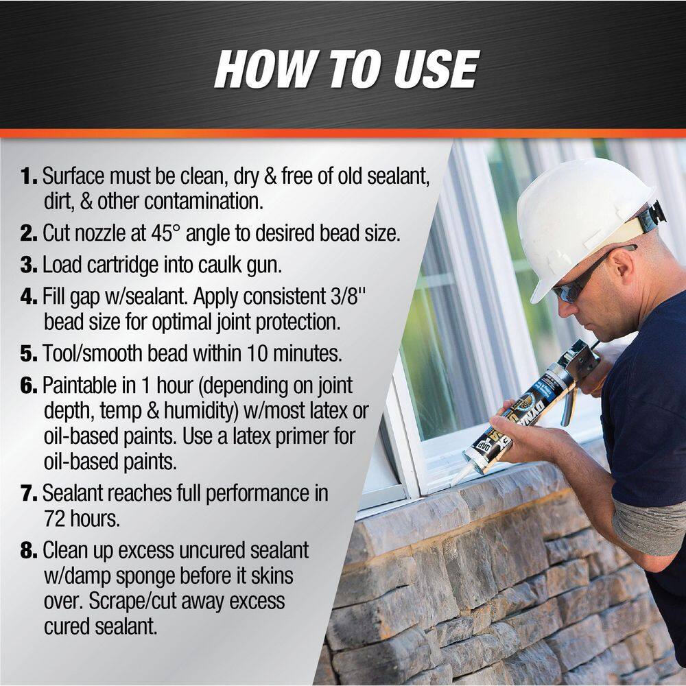 DAP 7079818212 Dynaflex Ultra 10.1 oz. Clear Advanced Exterior Window, Door and Siding Sealant (12-Pack)3