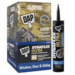 DAP 7079818220 Dynaflex Ultra 10.1 oz. Black Advanced Exterior Window, Door and Siding Sealant (12-Pack)