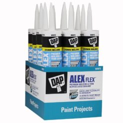 DAP 7079818542 Alex Flex 10.1 oz. White Premium Molding and Trim Sealant (12-Pack)
