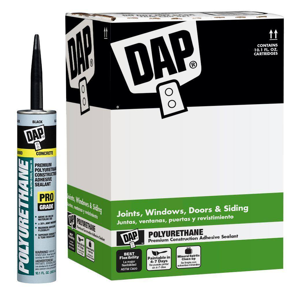 DAP 7079818816 Polyurethane 10.1 oz. Black Premium Commercial Grade Sealant (12-Pack)23