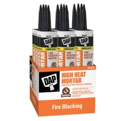 DAP 7079818854 10.1 oz. Black High Heat Mortar Sealant (12-Pack)