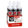 DAP 7079818897 Kwik Seal Ultra 10.1 oz. White Advanced Siliconized Kitchen and Bath Caulk (12-Pack)