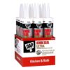 DAP 7079818898 Kwik Seal Ultra 10.1 oz. Clear Advanced Siliconized Kitchen and Bath Caulk (12-Pack)