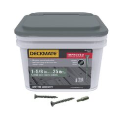 DECKMATE 158DMG25BK #8 x 1-5/8 in. Green Exterior Self-Starting Torx Flat-Head Wood Deck Screws (25 lb./1543-Piece)