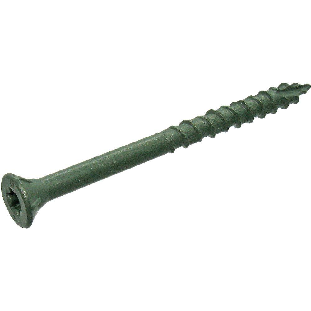 DECKMATE 212DMG25BK #9 x 2-1 2 in. Green Exterior Self-Starting Torx Flat-Head Wood Deck Screws (25 lb. 1823-Piece)2