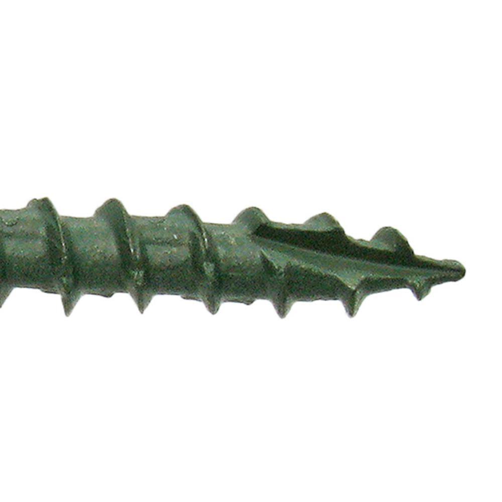 DECKMATE 212DMG25BK #9 x 2-1 2 in. Green Exterior Self-Starting Torx Flat-Head Wood Deck Screws (25 lb. 1823-Piece)5