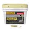 DECKMATE 212DMT25BK #9 x 2-1/2 in. Tan Torx Flat-Head Wood Deck Screws (25 lb./1823-Piece)