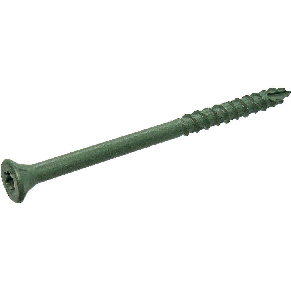 DECKMATE 3DMG25BK #9 x 3 in. Green Exterior Self-Starting Torx Flat-Head Wood Deck Screws (25 lb. 1543-Piece)1